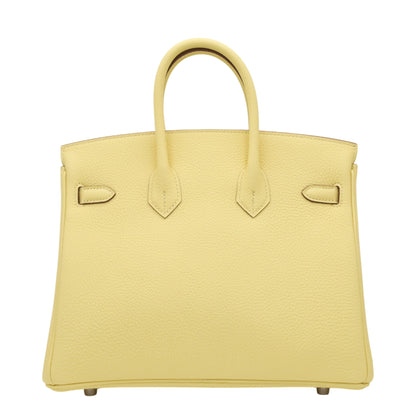 Birkin 25 Togo Jaune Poussin SS K stamp
