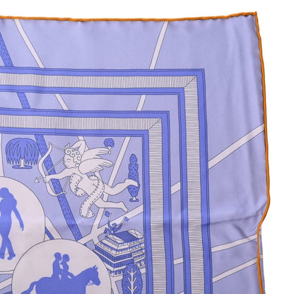 Carre 90: Lovers in Paris Silk Blue