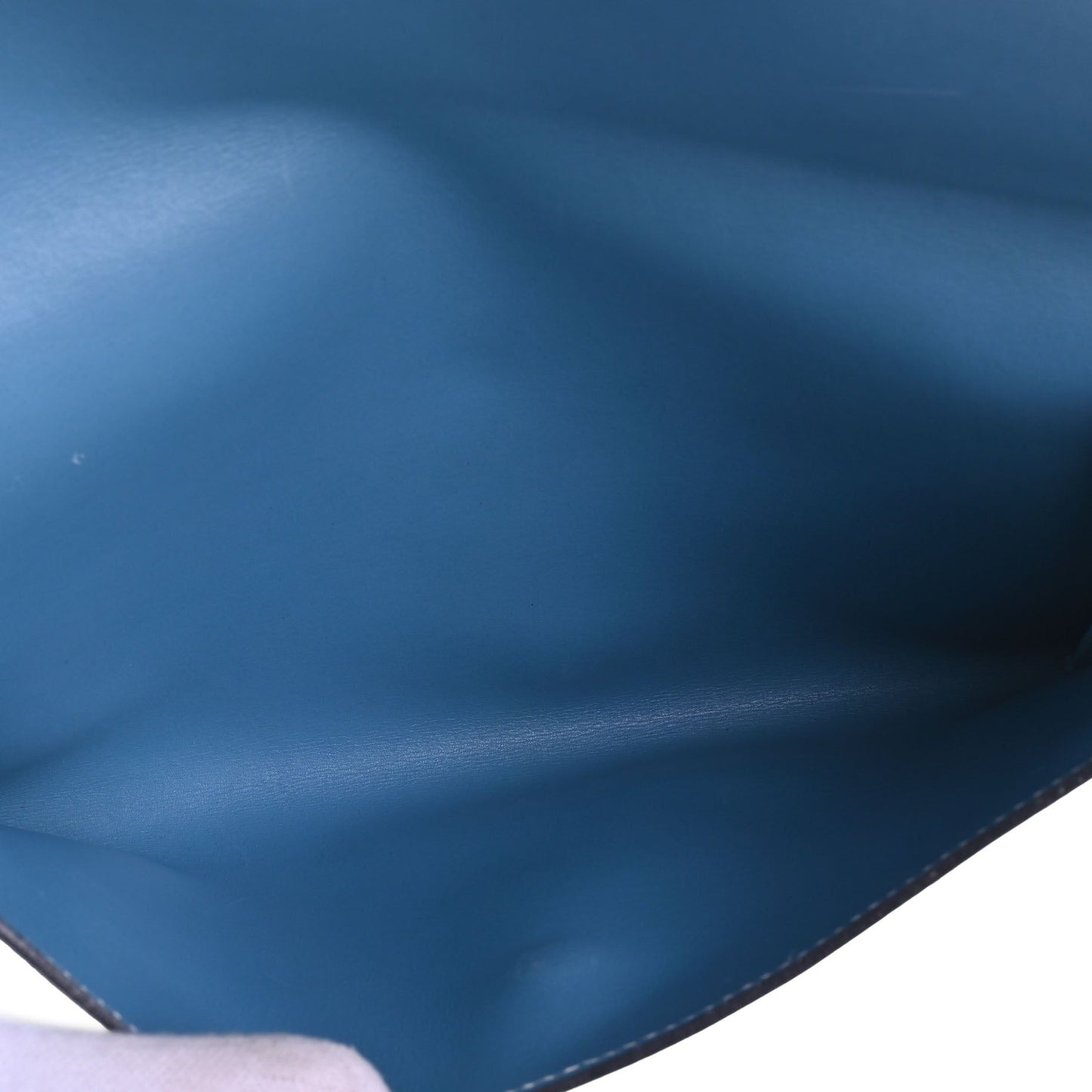 ポシェットリオ　ボックスカーフ　ブルージーン　SS　□B刻印