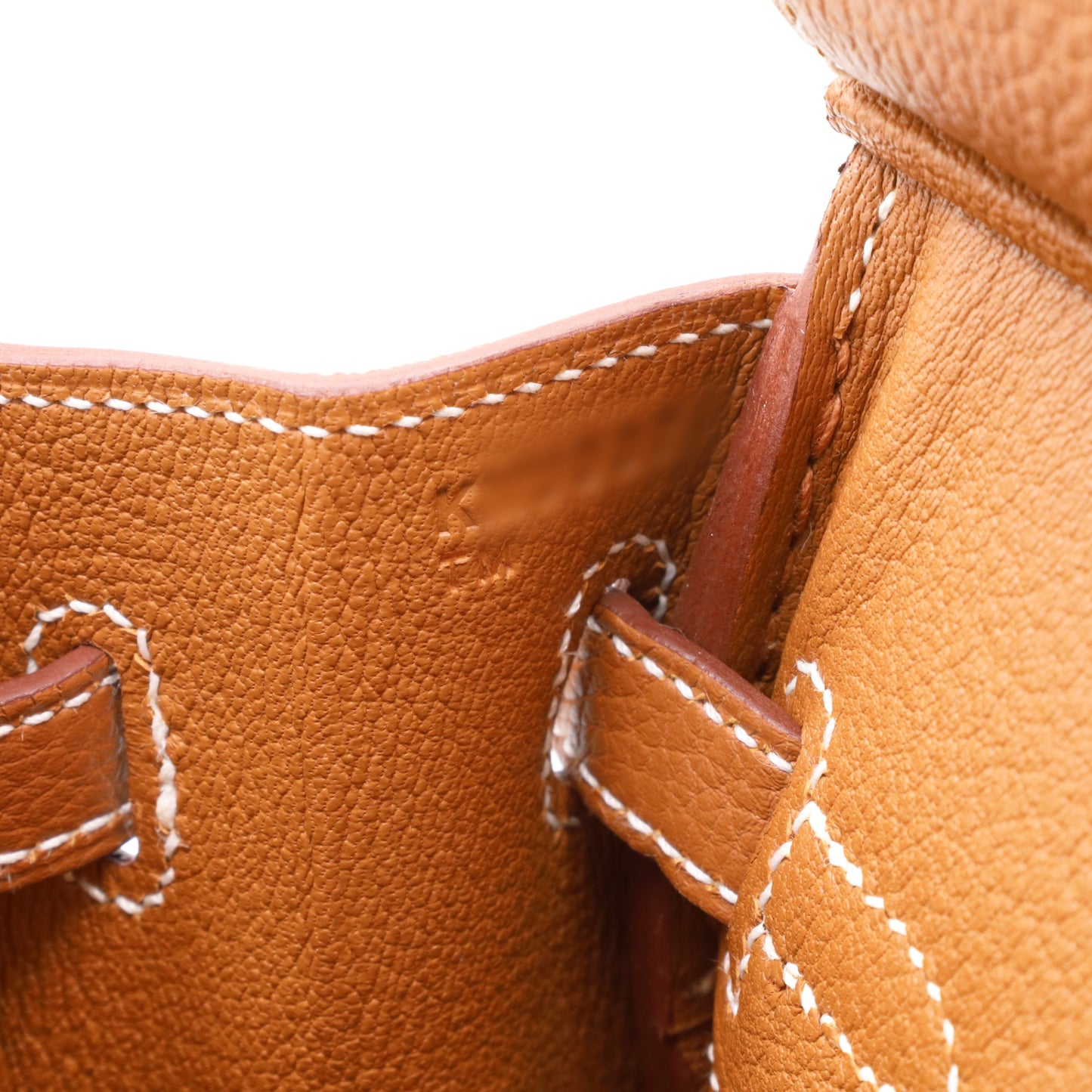 Birkin 25 Togo Gold SS K stamp