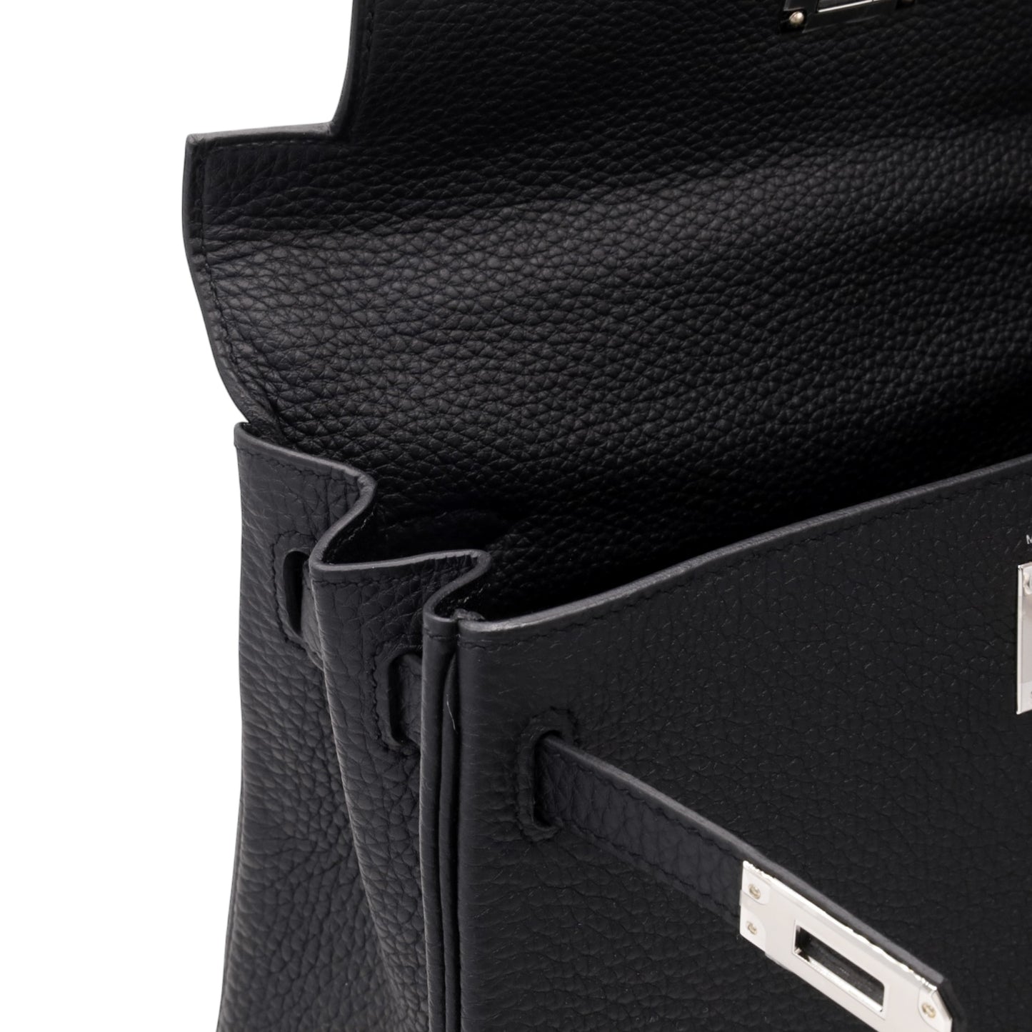 Kelly 25 Togo Black SS K stamp