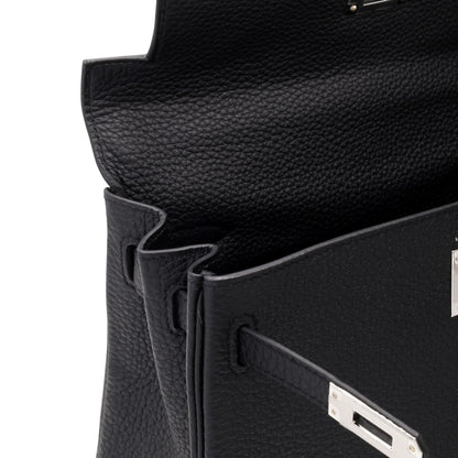 Kelly 25 Togo Black SS K stamp