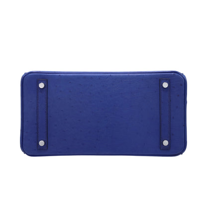 バーキン30　オーストリッチ　ブルーアイリス　SS　C刻印