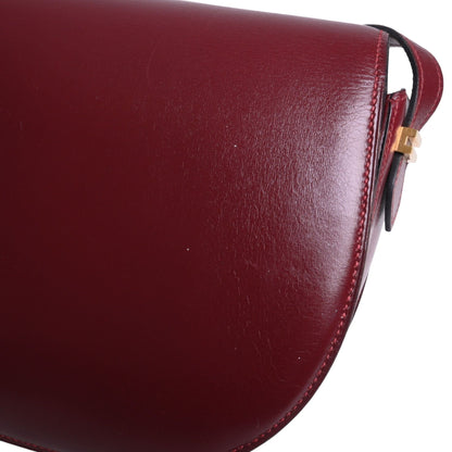 ヴィンテージショルダーバッグ　ボックスカーフ　ルージュアッシュ　GP　〇O刻印