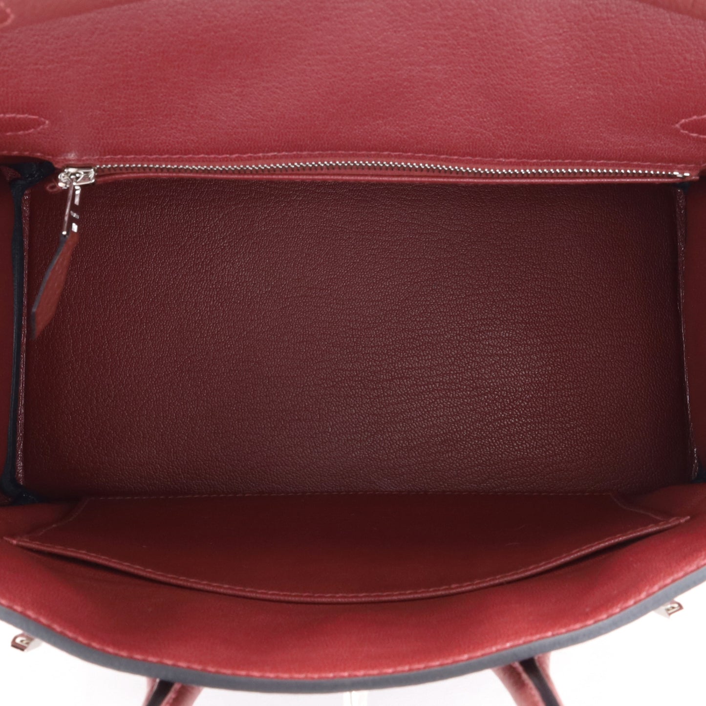 Birkin 25 Togo Rouge Ash SS K stamp