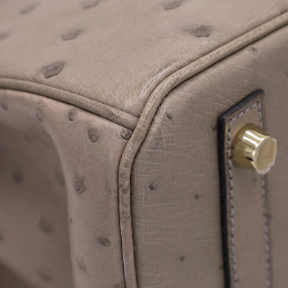 バーキン30　オーストリッチ　ムース　GP　□R刻印