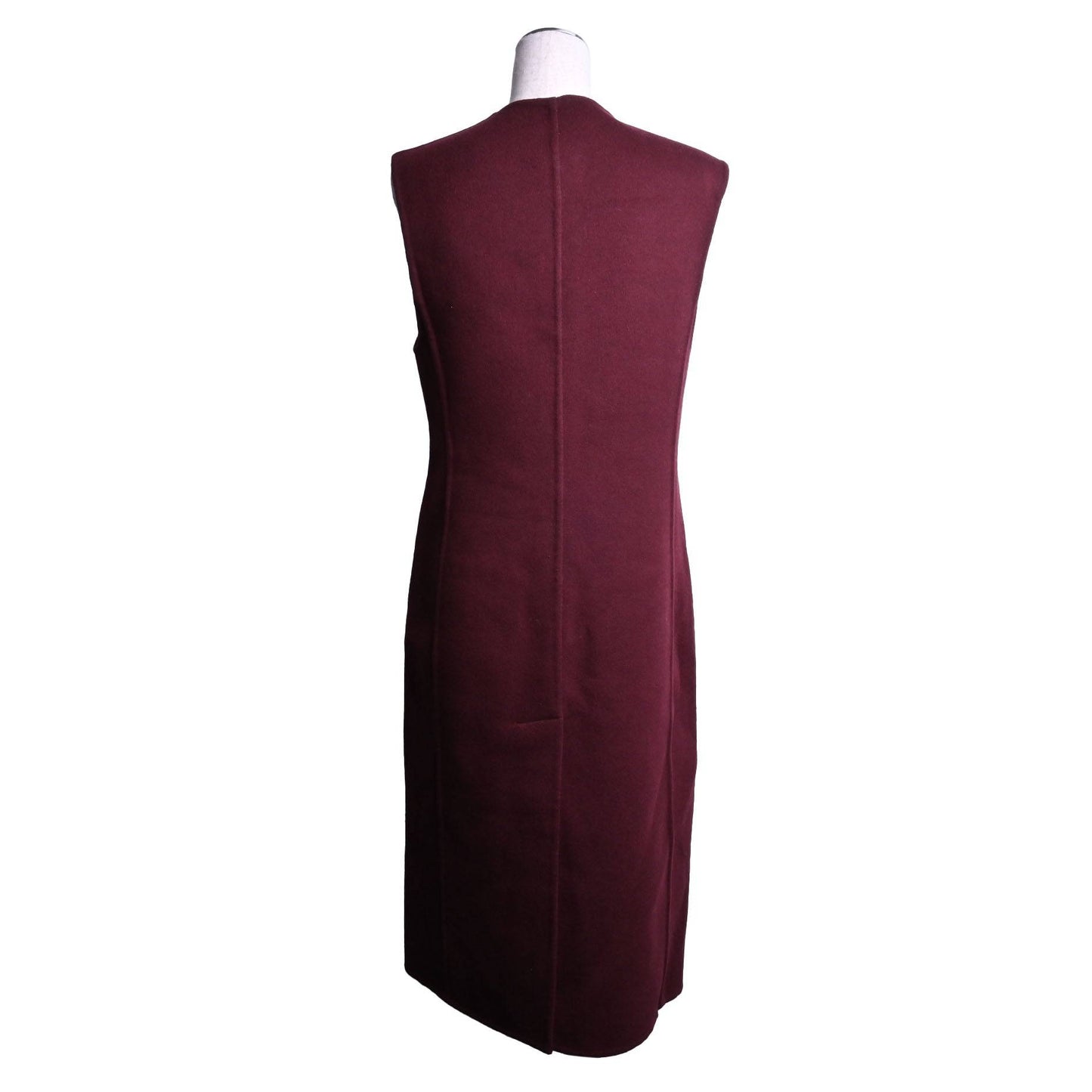 ロングジレ　カシミヤ　ボルドー　34