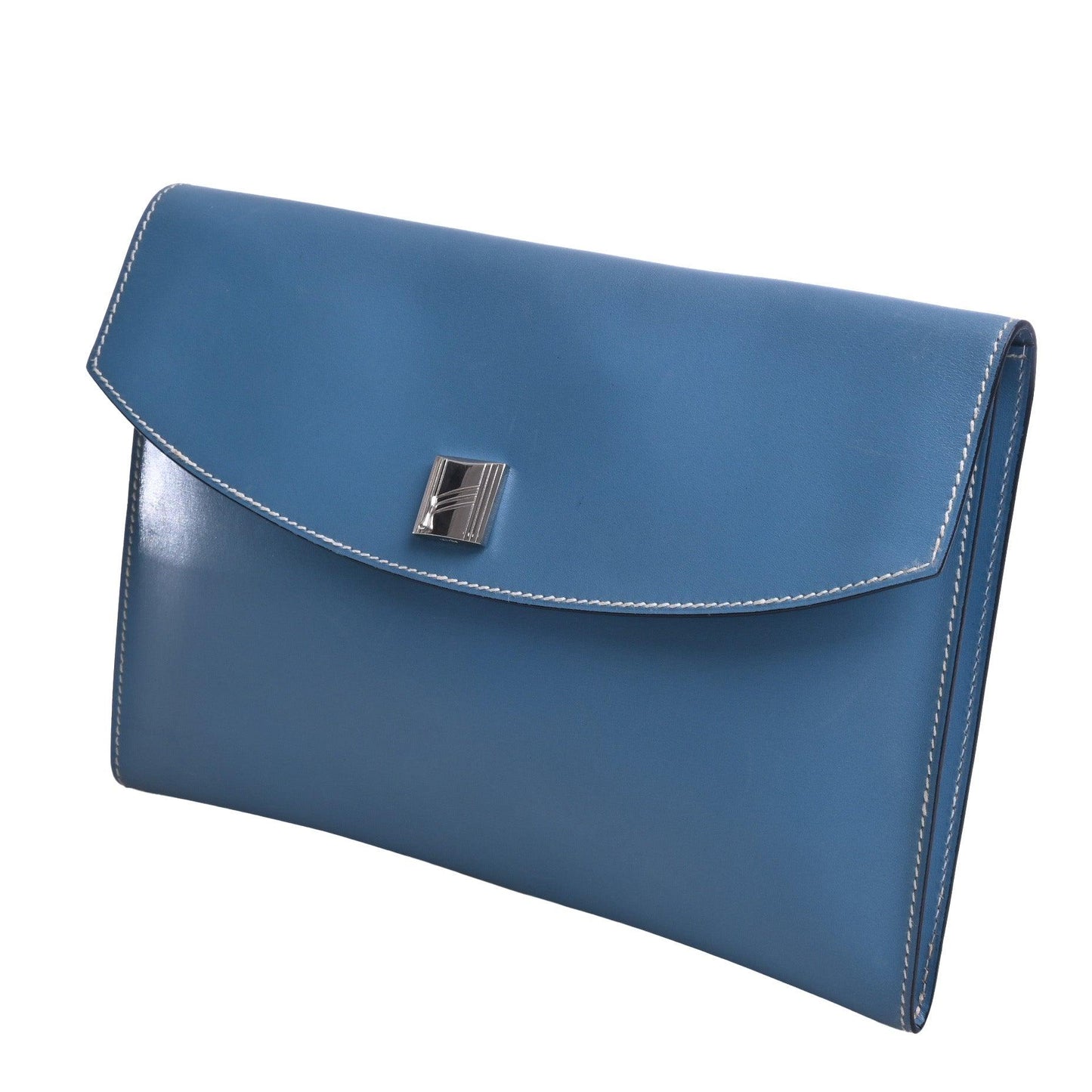 ポシェットリオ　ボックスカーフ　ブルージーン　SS　□B刻印