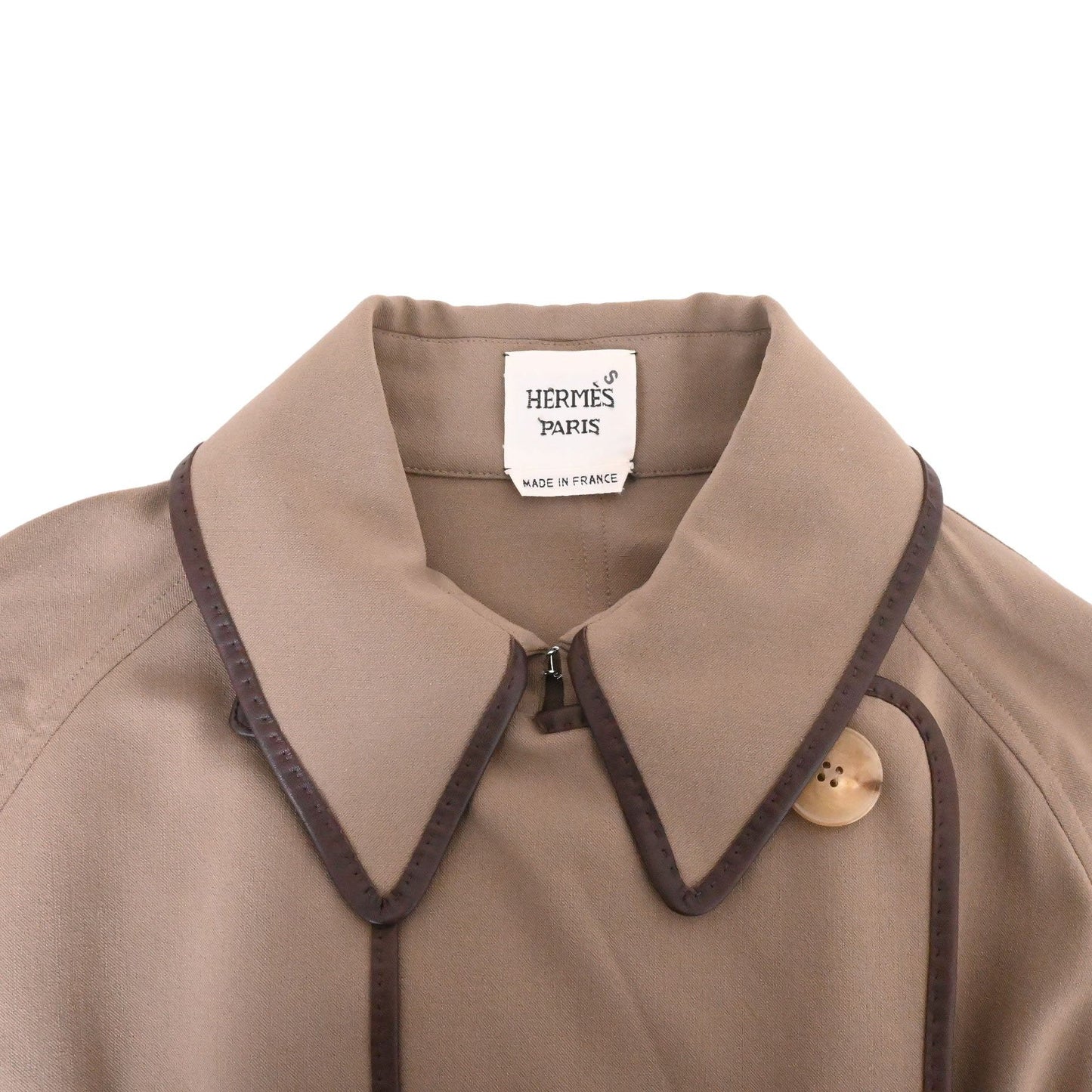 トレンチコート　ウール混　ベージュ　42