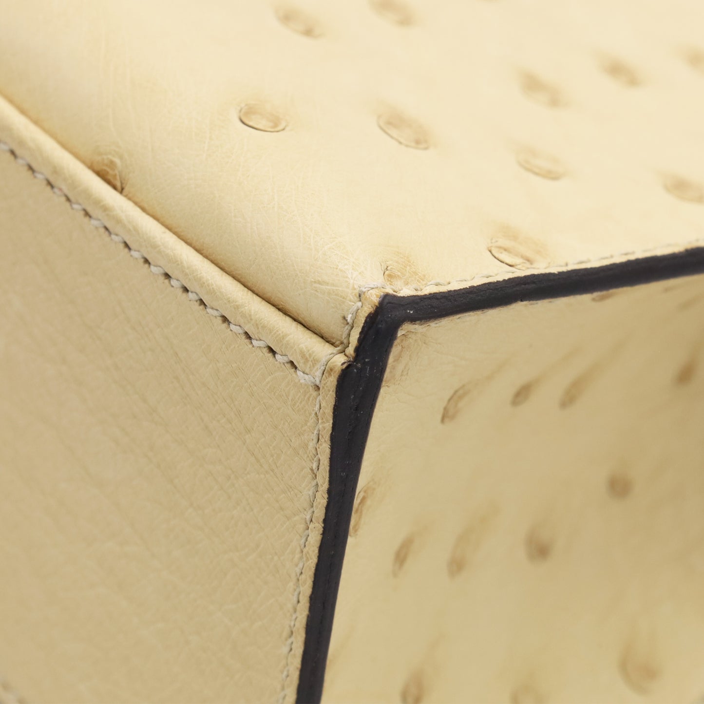 ポシェットケリー　オーストリッチ　ヴァニラ　GP　X刻印