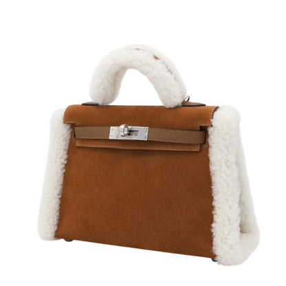 迷你凯莉包 2 泰迪沃斯威夫特木桐灰麂皮本色阿尔赞 SS B 邮票