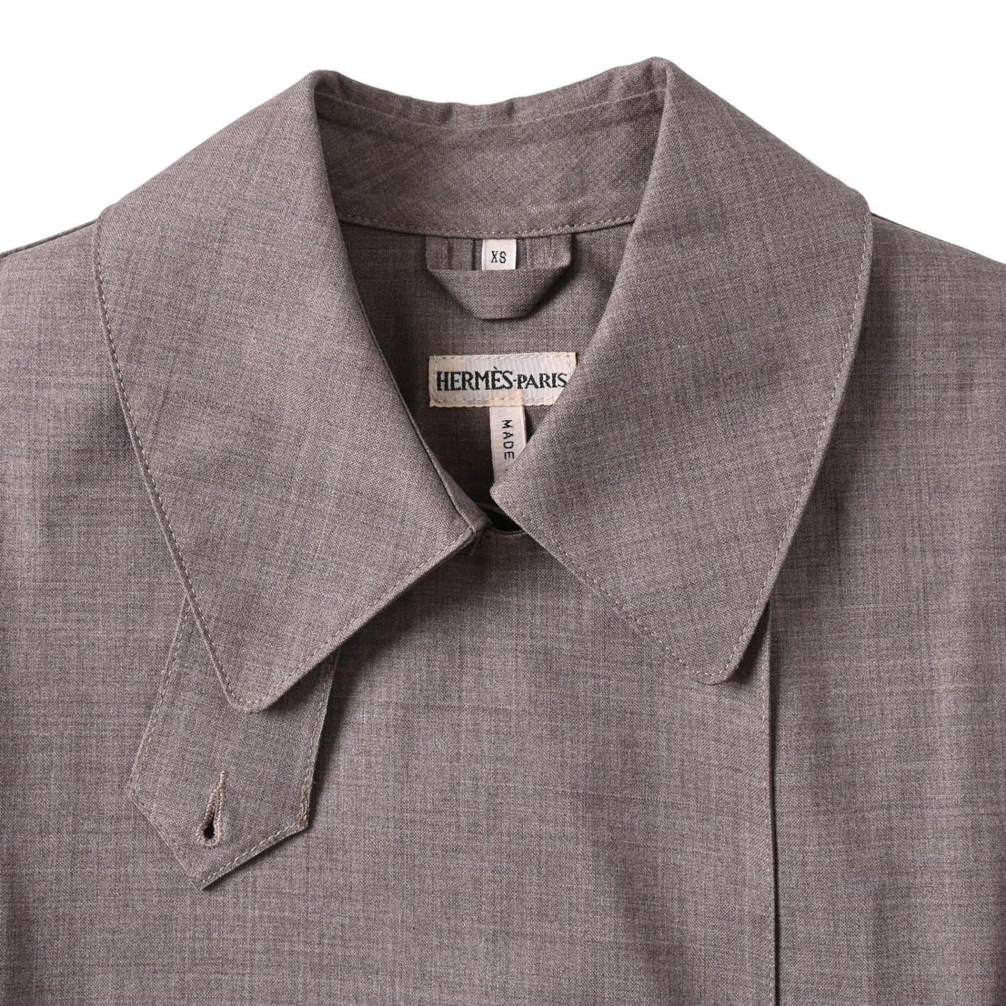 コート　マッキントッシュ　ウール　グレー　XS