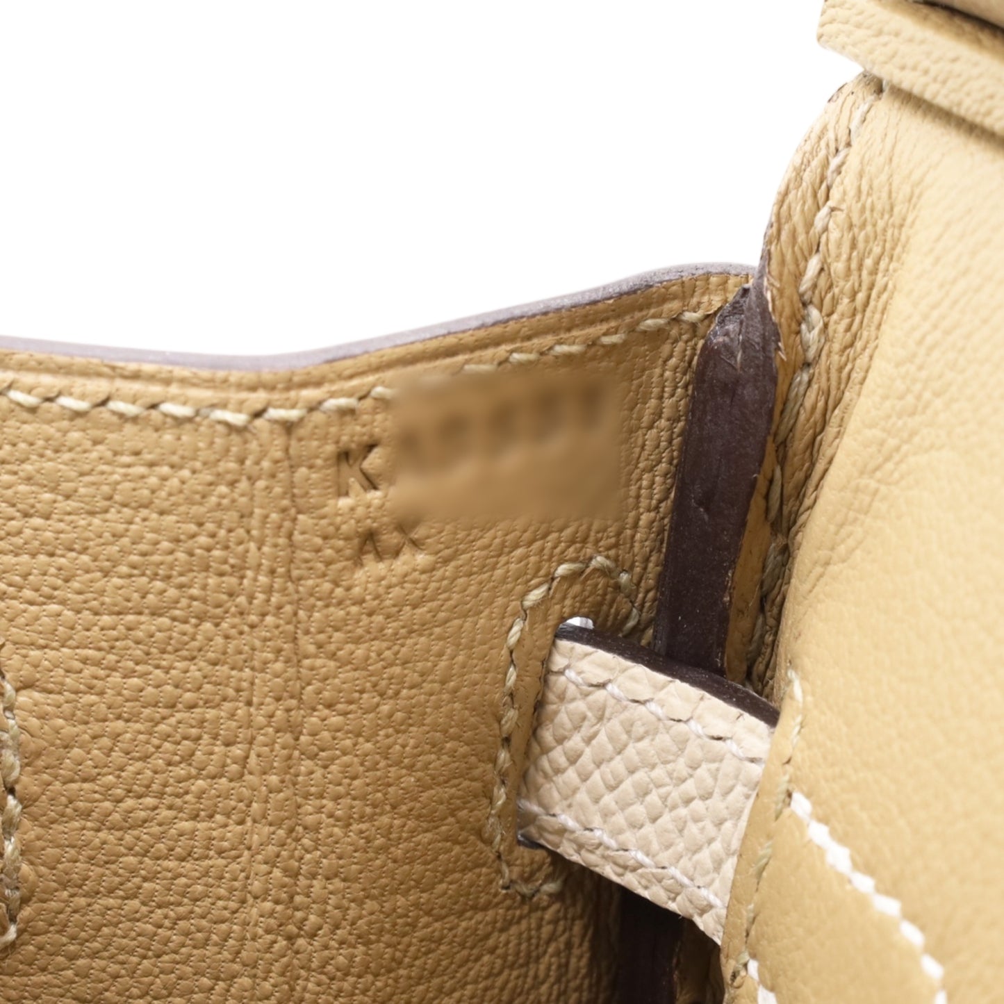 バーキン25　トリコロール　ヴォーエプソン　トレンチ　クレ　エトゥープ　SS　K刻印