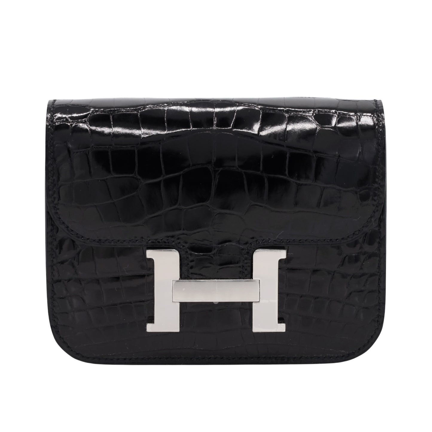 コンスタンススリム　アリゲーター　ブラック　SS　B刻印