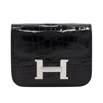 コンスタンススリム　アリゲーター　ブラック　SS　B刻印