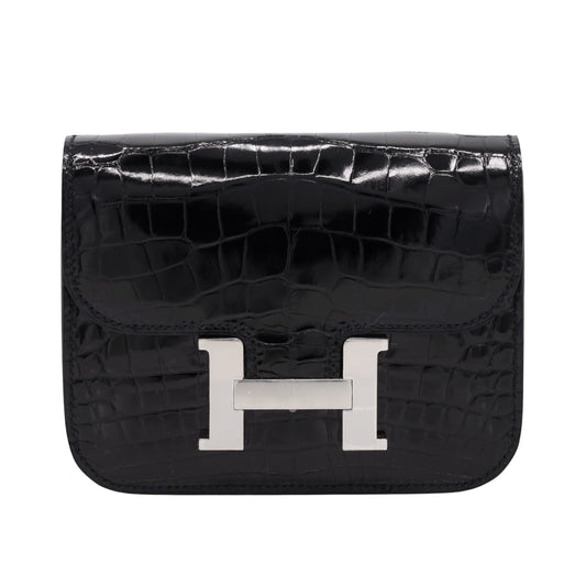 コンスタンススリム　アリゲーター　ブラック　SS　B刻印