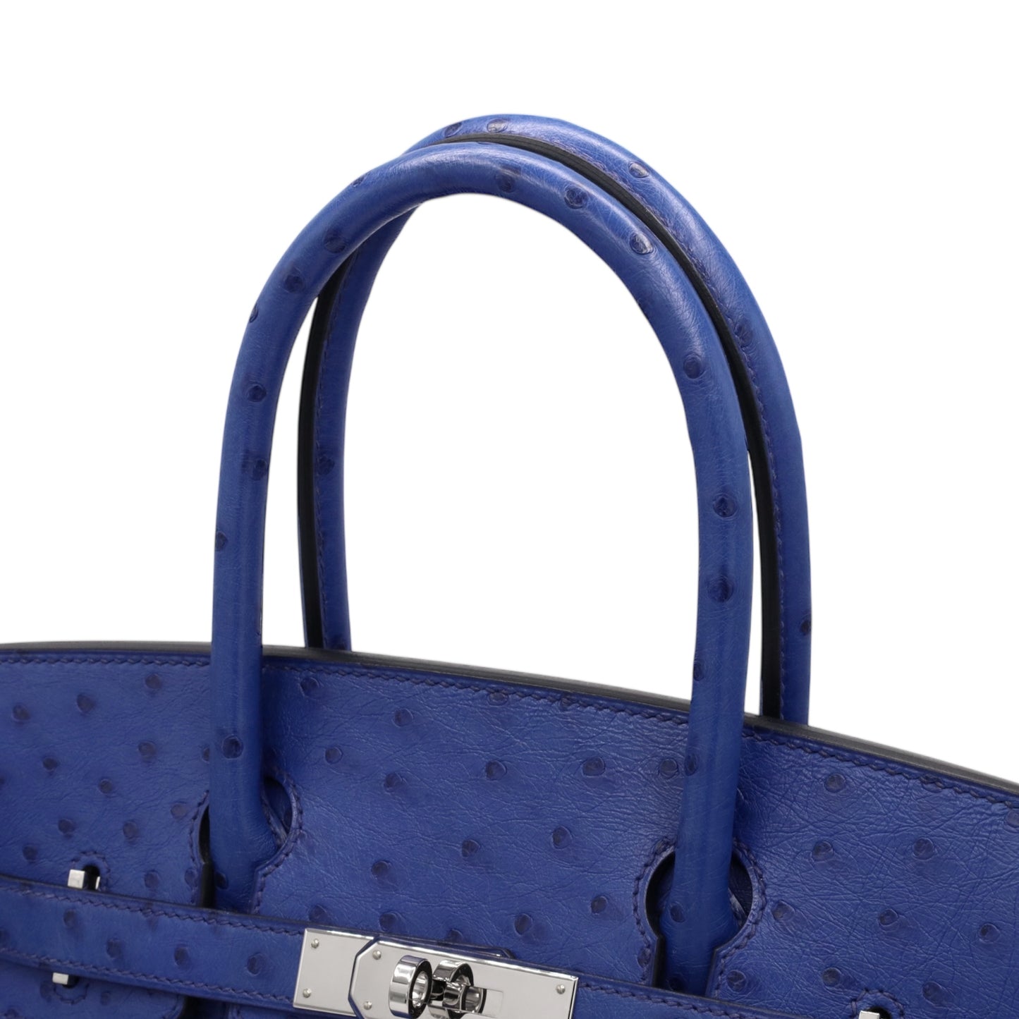 バーキン30　オーストリッチ　ブルーアイリス　SS　C刻印