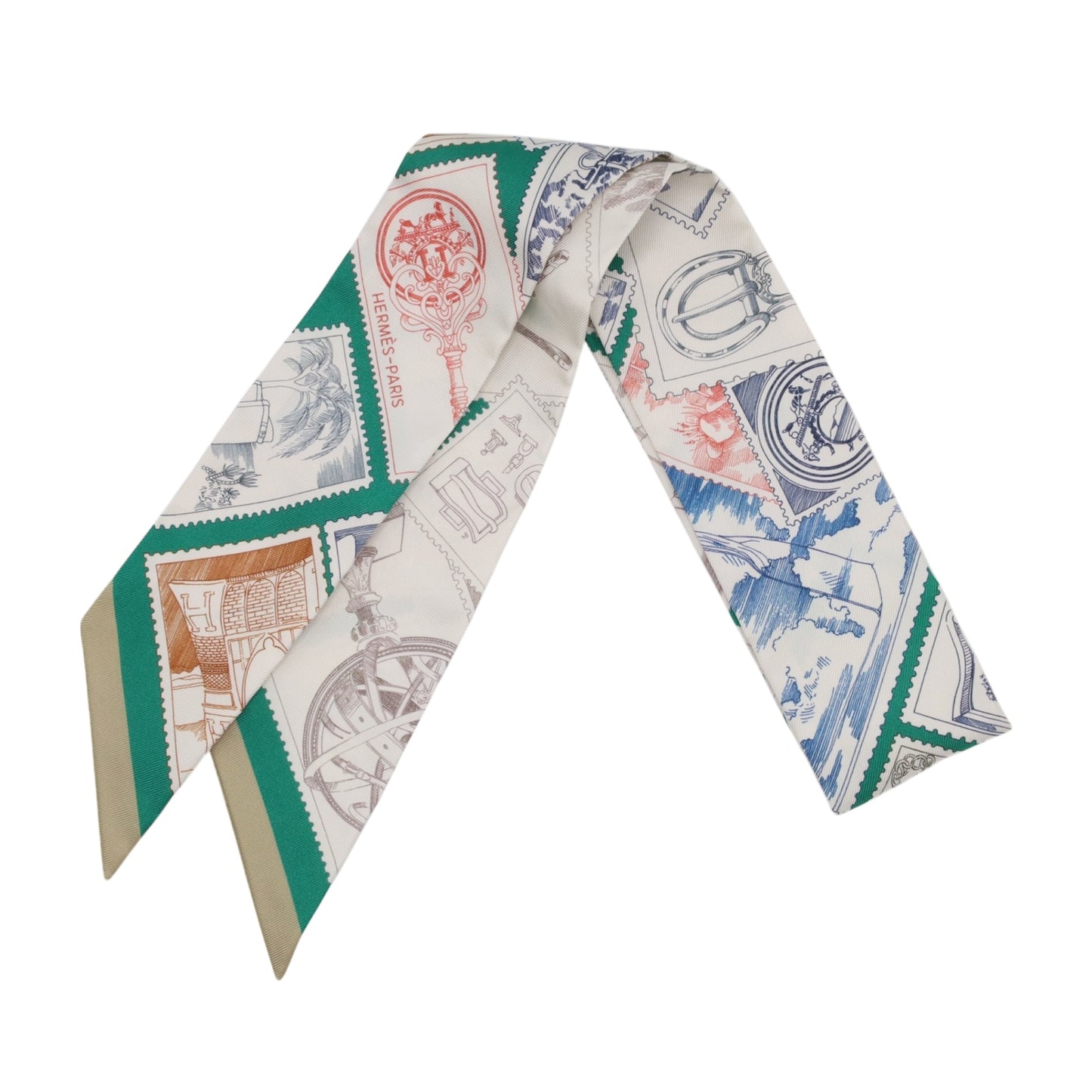 ツイリー　フォーブルの切手　シルク　ホワイト