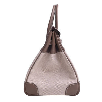 Birkin 35 Vauswift Toile Ash Etoupe SS □K engraved