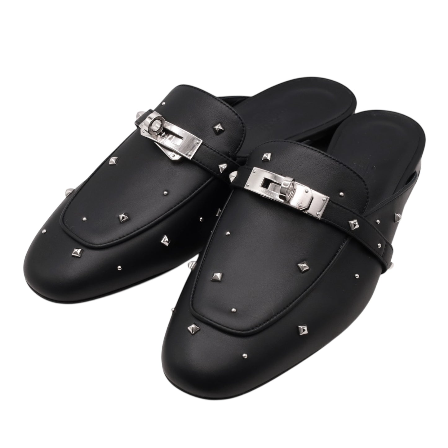 オズ　ミュール　サンダル　メドールスタッズ　ブラック　SS　36