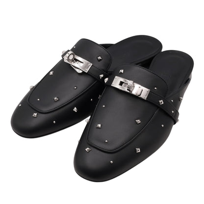 オズ　ミュール　サンダル　メドールスタッズ　ブラック　SS　36