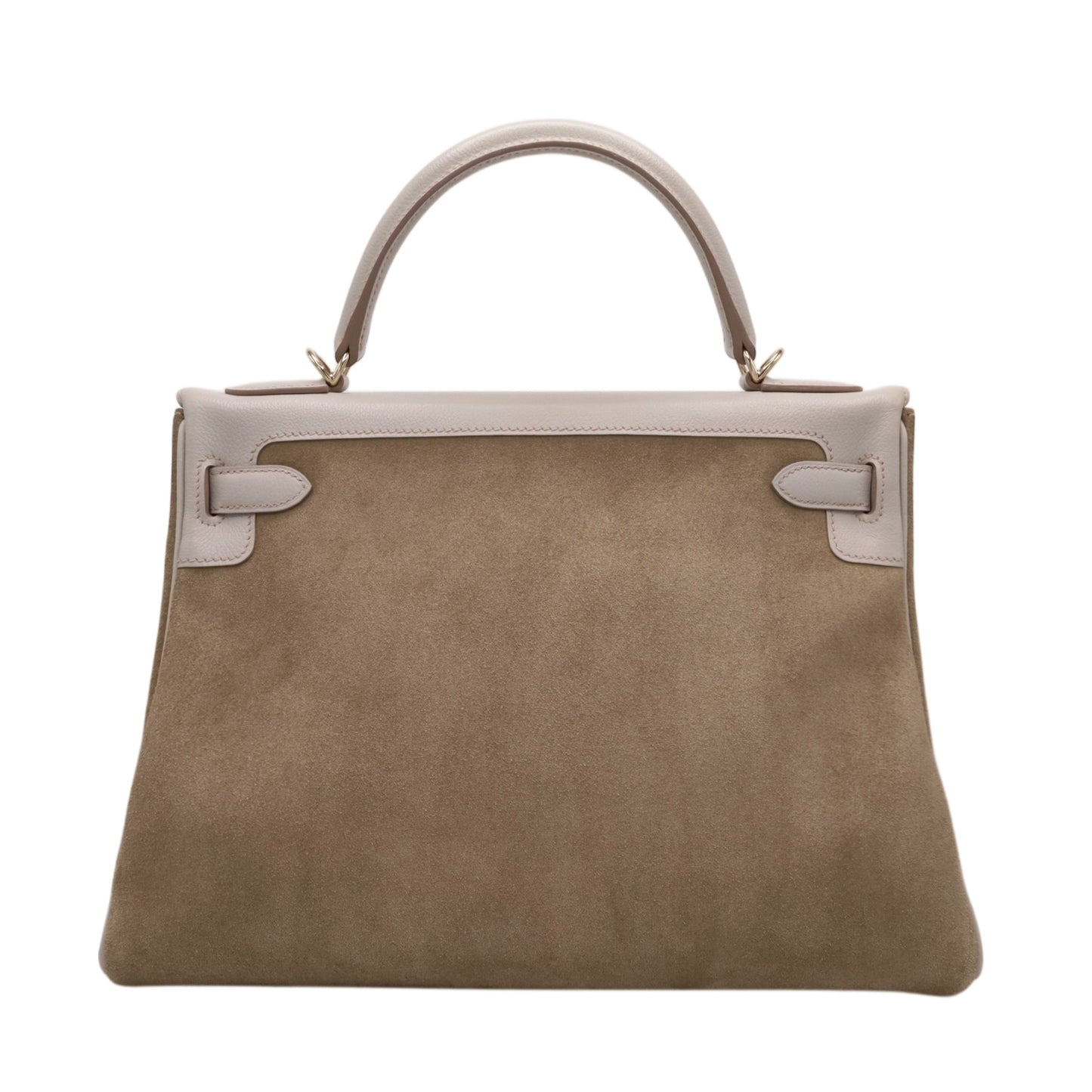 Kelly 32 Voever Color Grizzly Pearl Gray Champagne Gold Hardware □Q Stamp