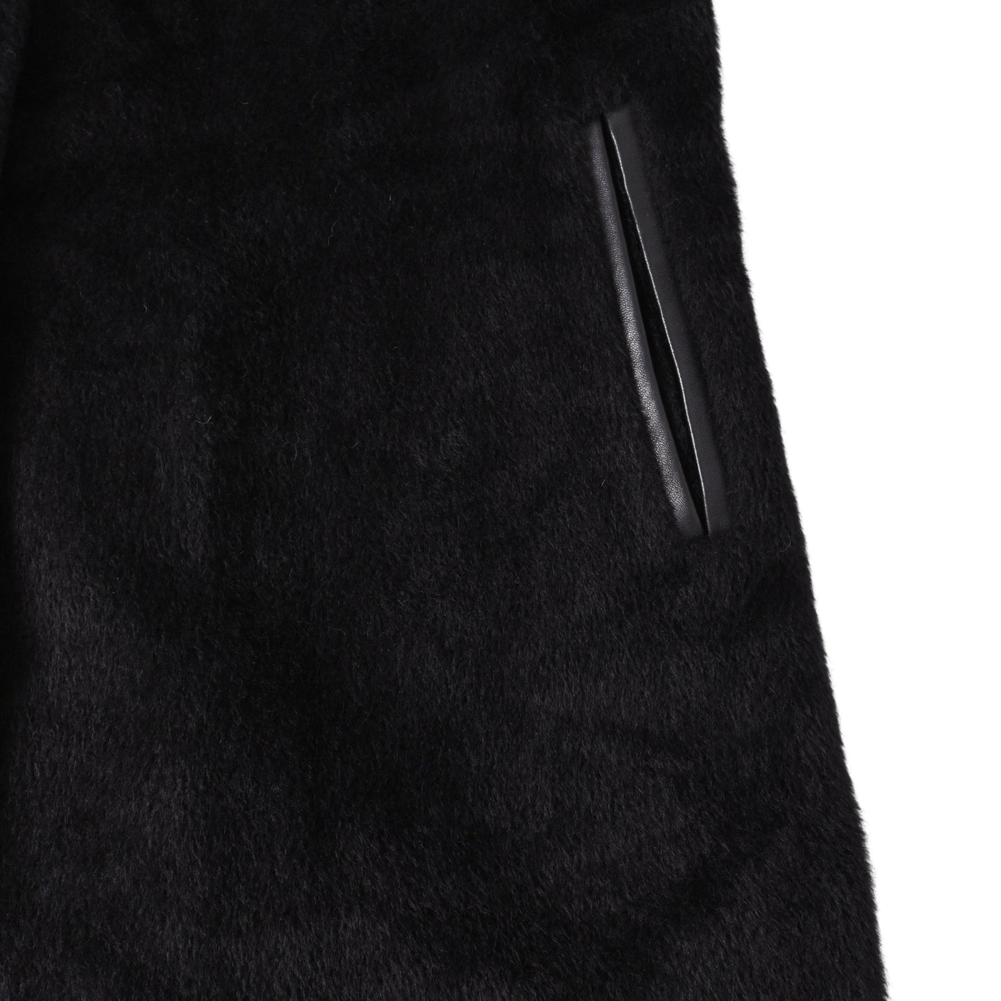 コート　アルパカ混　ラム　ブラック　36