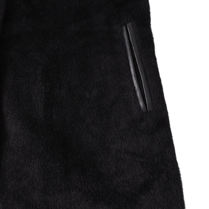 コート　アルパカ混　ラム　ブラック　36