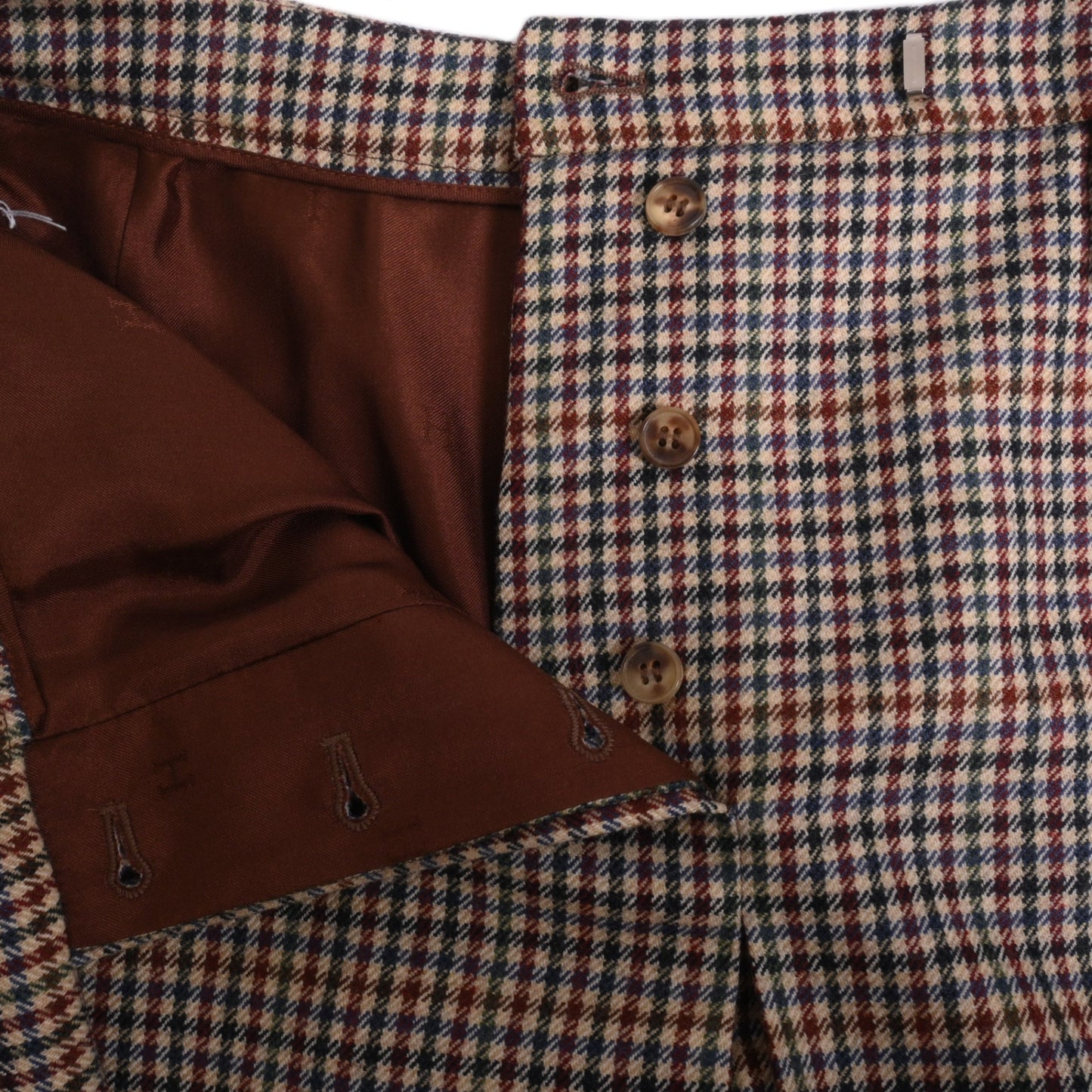 キュロット　ウール　チェック　ベージュ　36