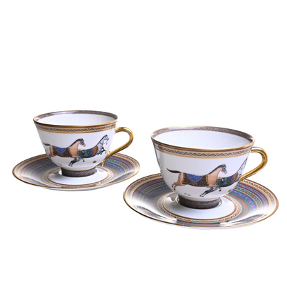 シュバルドリアン　NO.6　ティーカップ＆ソーサ―　ペア　マルチカラー