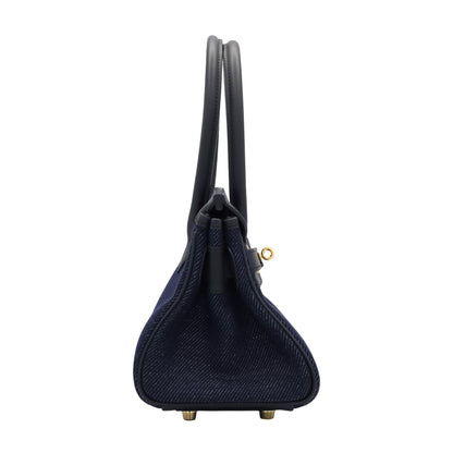 Birkin 单肩灯 29 Vaux Swift Toile Jean 黑蓝靛蓝 GP K刻印