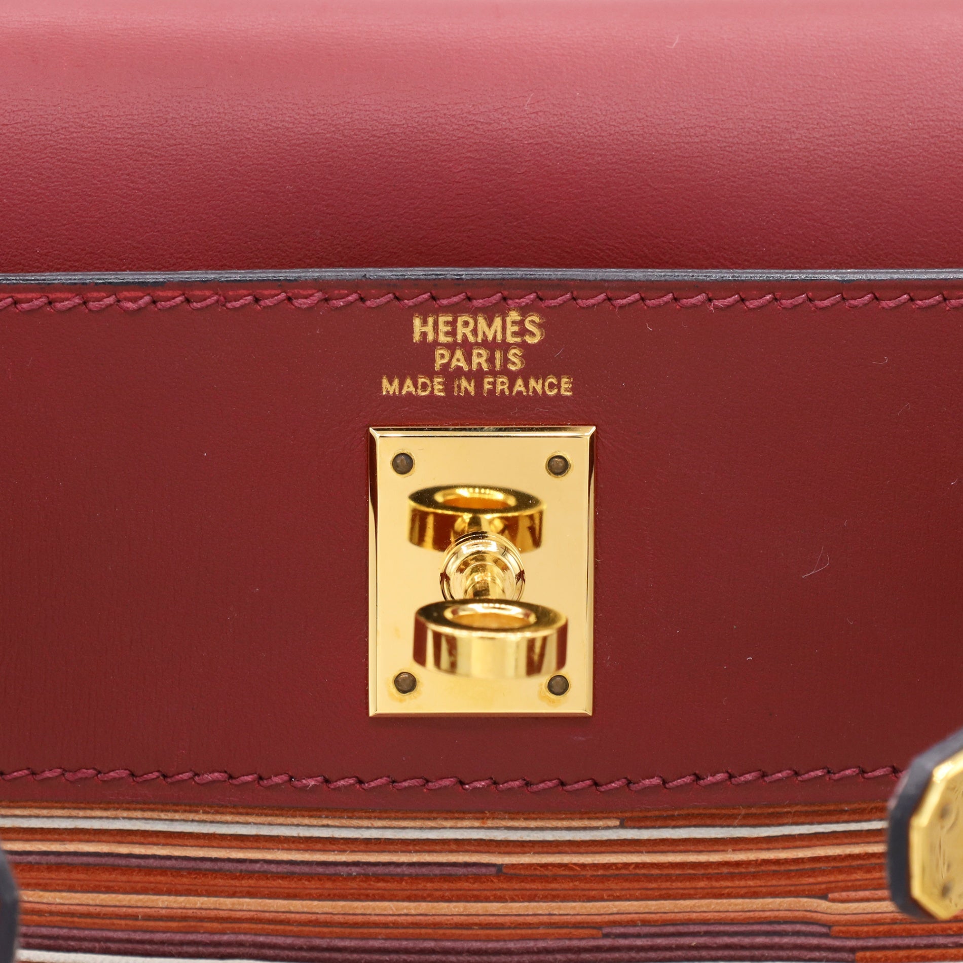 HERMES ケリーアド ヴィブラート ボックスカーフ ルージュアッシュ GP
