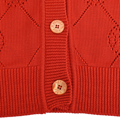 カーディガン　マイクロHリフト　レーヨン　レッド　38