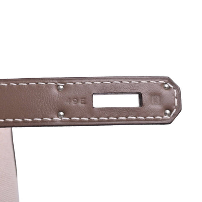 Birkin 35 Vauswift Toile Ash Etoupe SS □K engraved