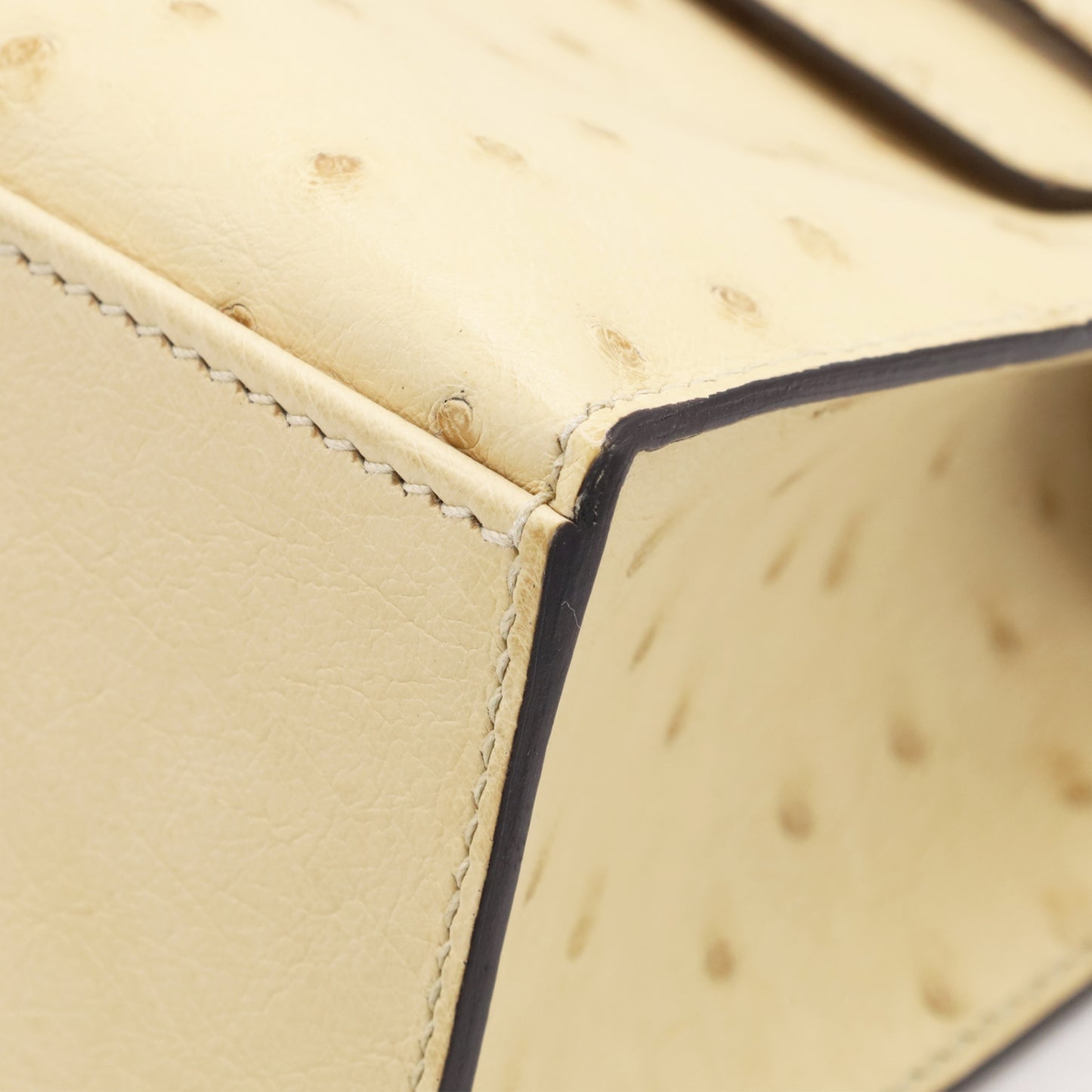 ポシェットケリー　オーストリッチ　ヴァニラ　GP　X刻印