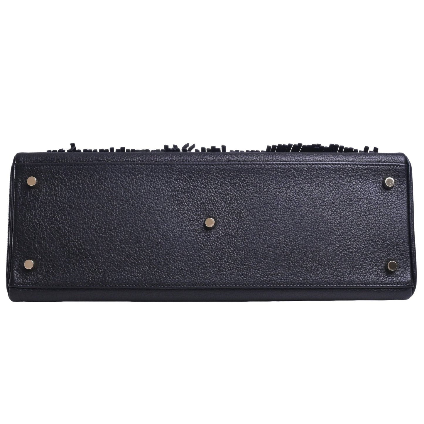 Shoulder Kelly Fringe Togo Black GP □M engraved