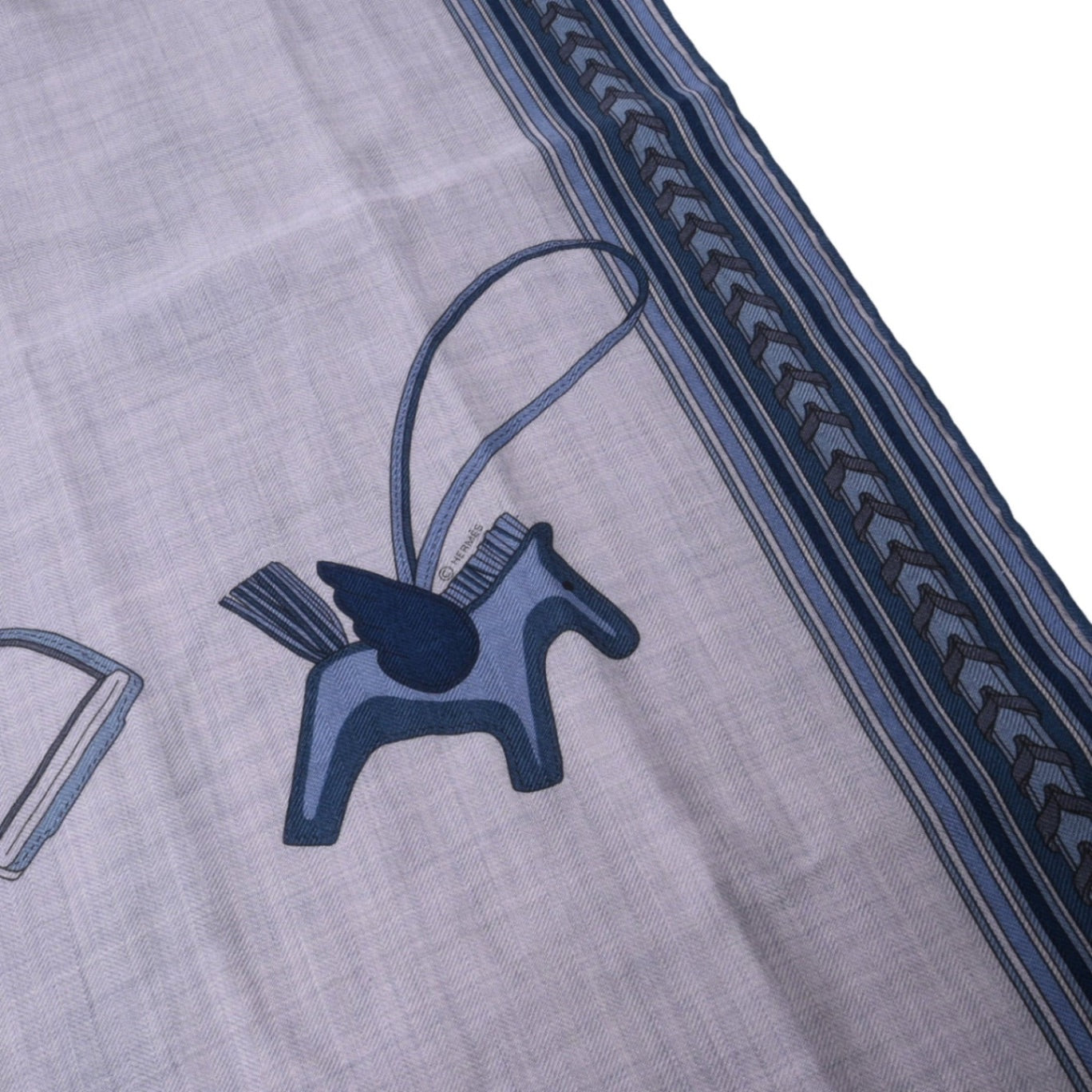 レクタングル　エ・グリ・グリ　カシミヤ　グレー