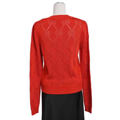 カーディガン　マイクロHリフト　レーヨン　レッド　38