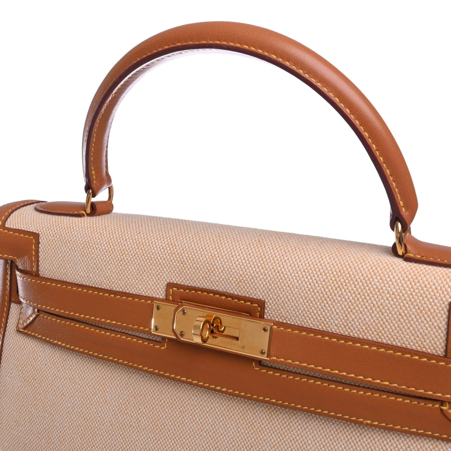 Kelly 32 Calf Toile Ash Gold GP 〇Z engraved