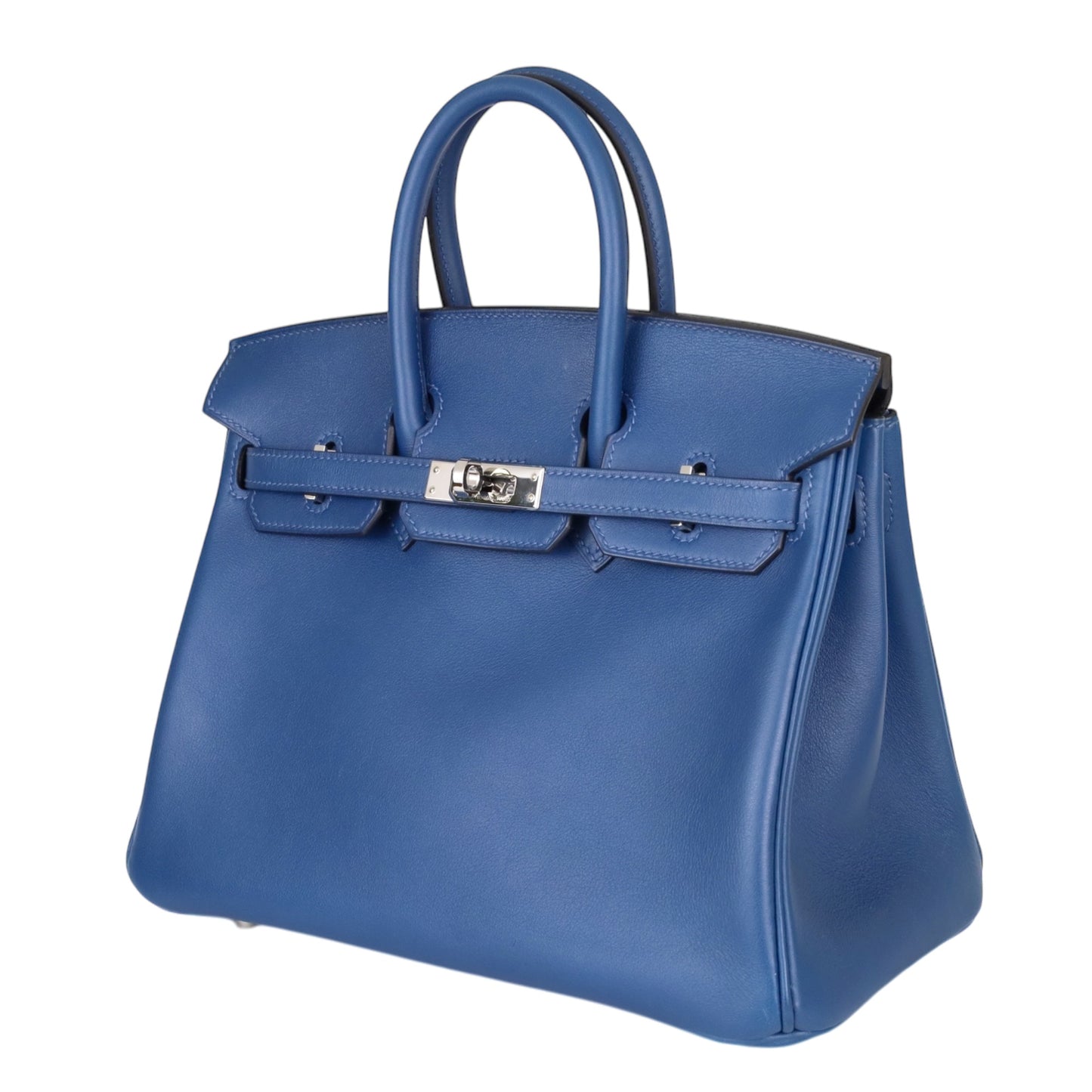 Birkin 25 Voor Swift Deep Blue SS Y engraved