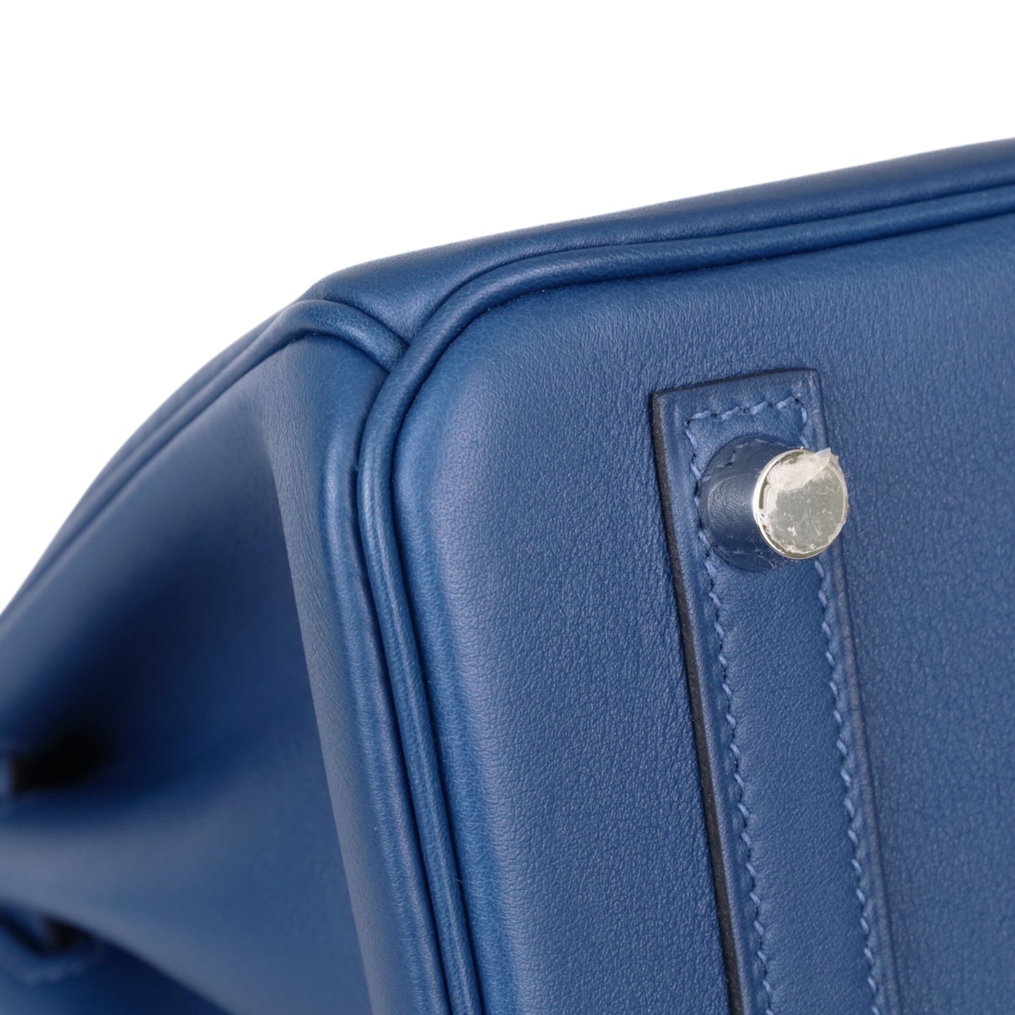 Birkin 25 Voor Swift Deep Blue SS Y engraved