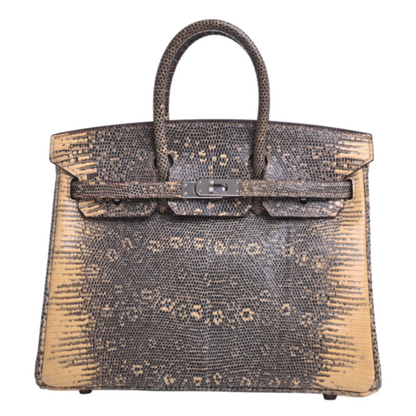 バーキン25　リザードナチュラ　デザート　SS　□N刻印