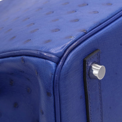 バーキン30　オーストリッチ　ブルーアイリス　SS　C刻印