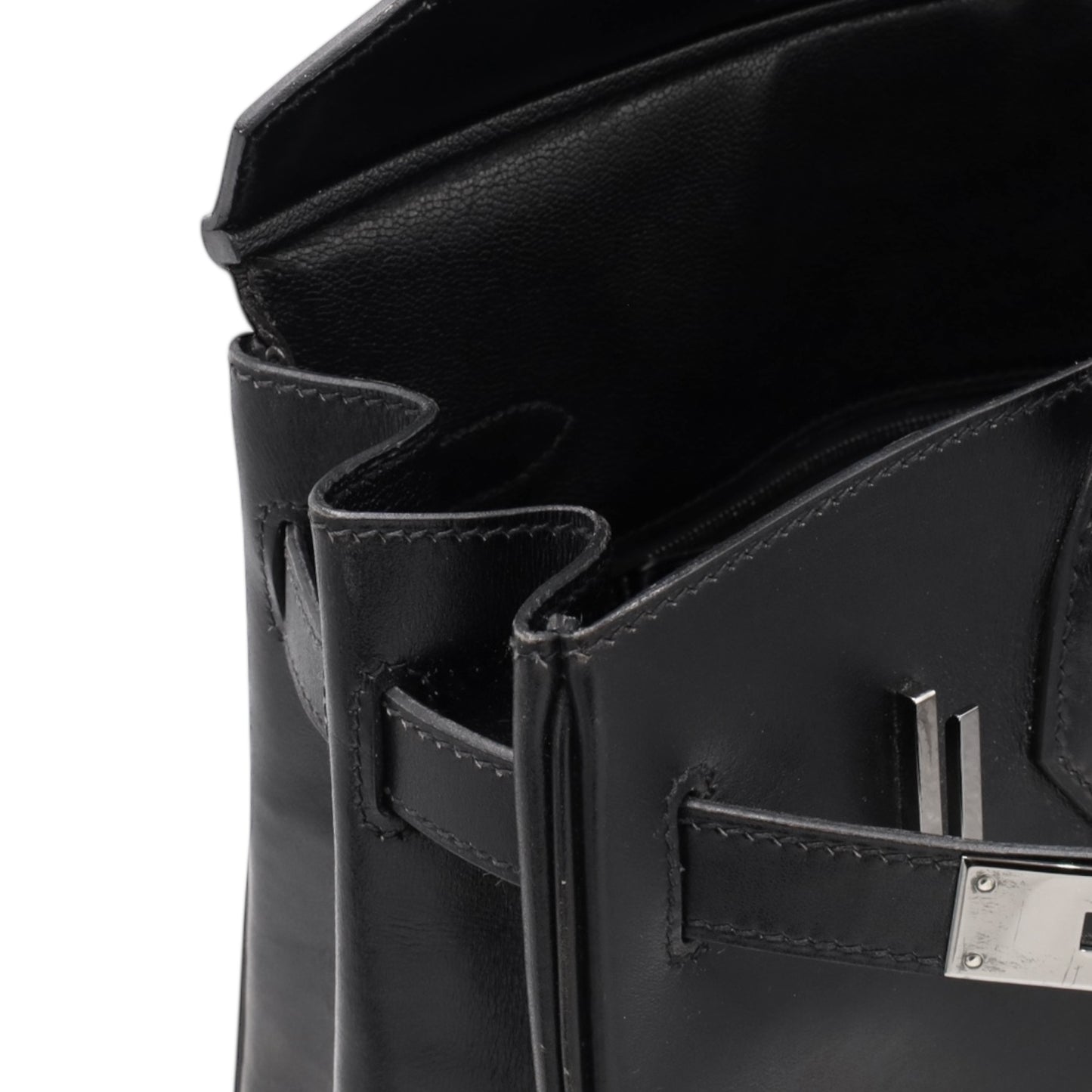 バーキン30　ボックスカーフ　ブラック　ルテニウム金具　□G刻印