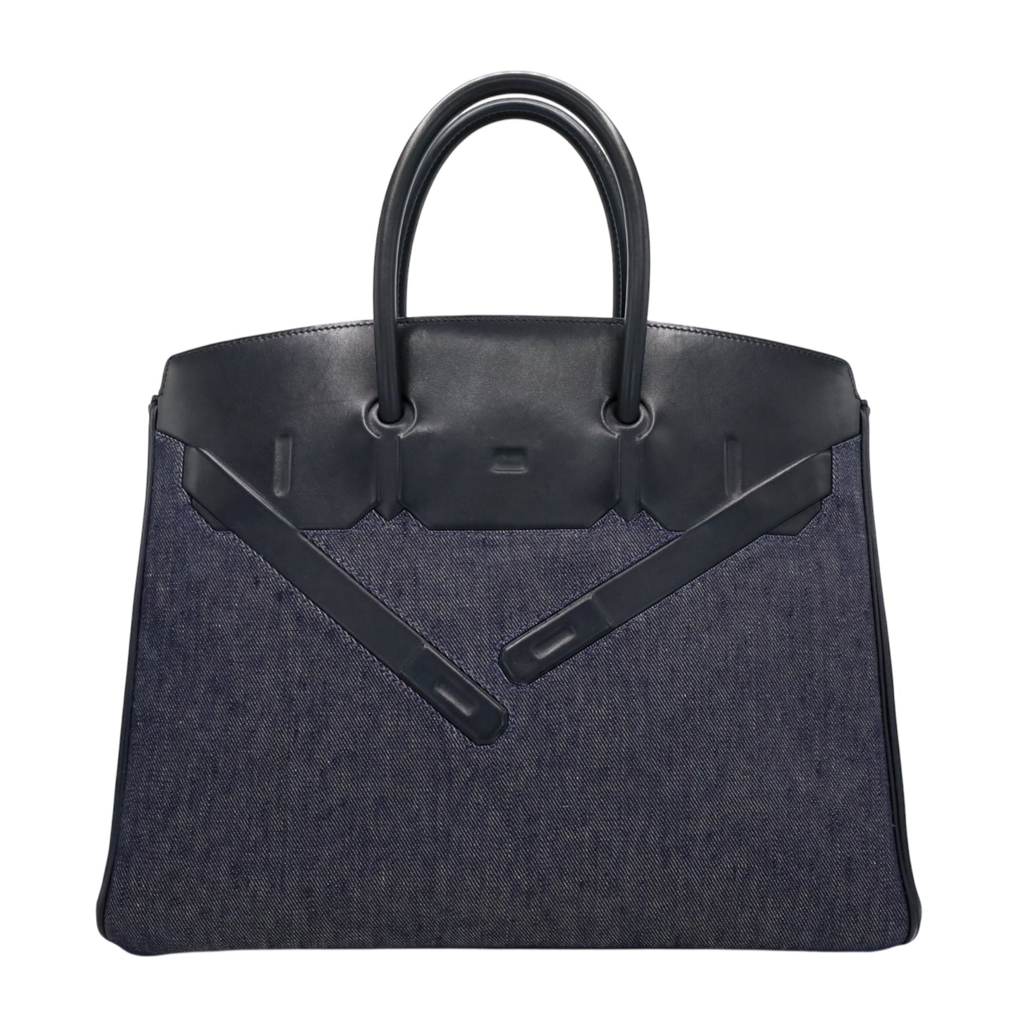 Shadow Birkin 35 Vaux Barenia 牛仔布黑色 SS □N 印章