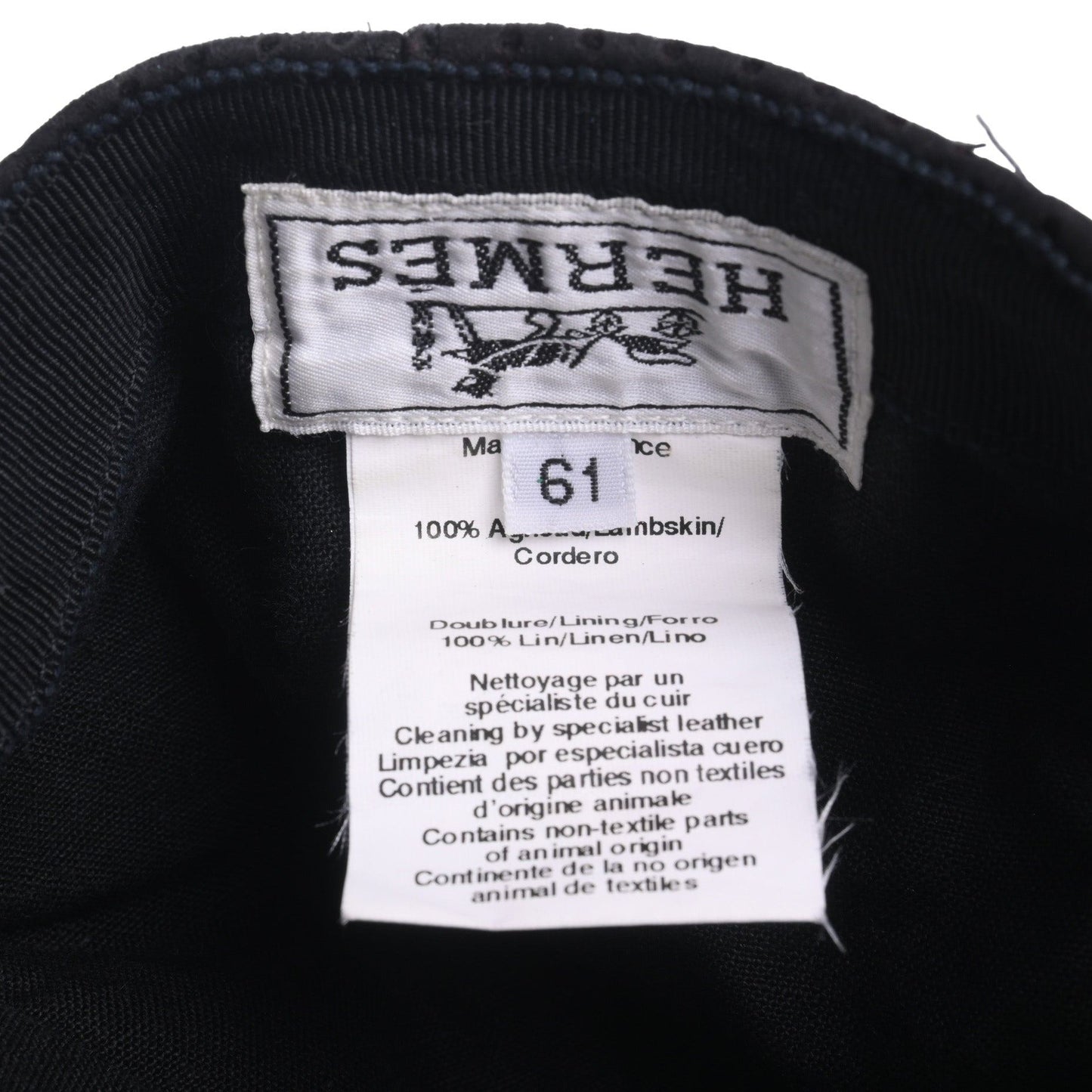 Jet Cap Punched Leather Black 61