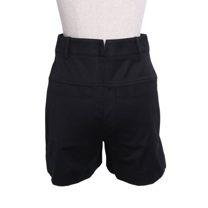 ショートパンツ　コットン　ブラック　34