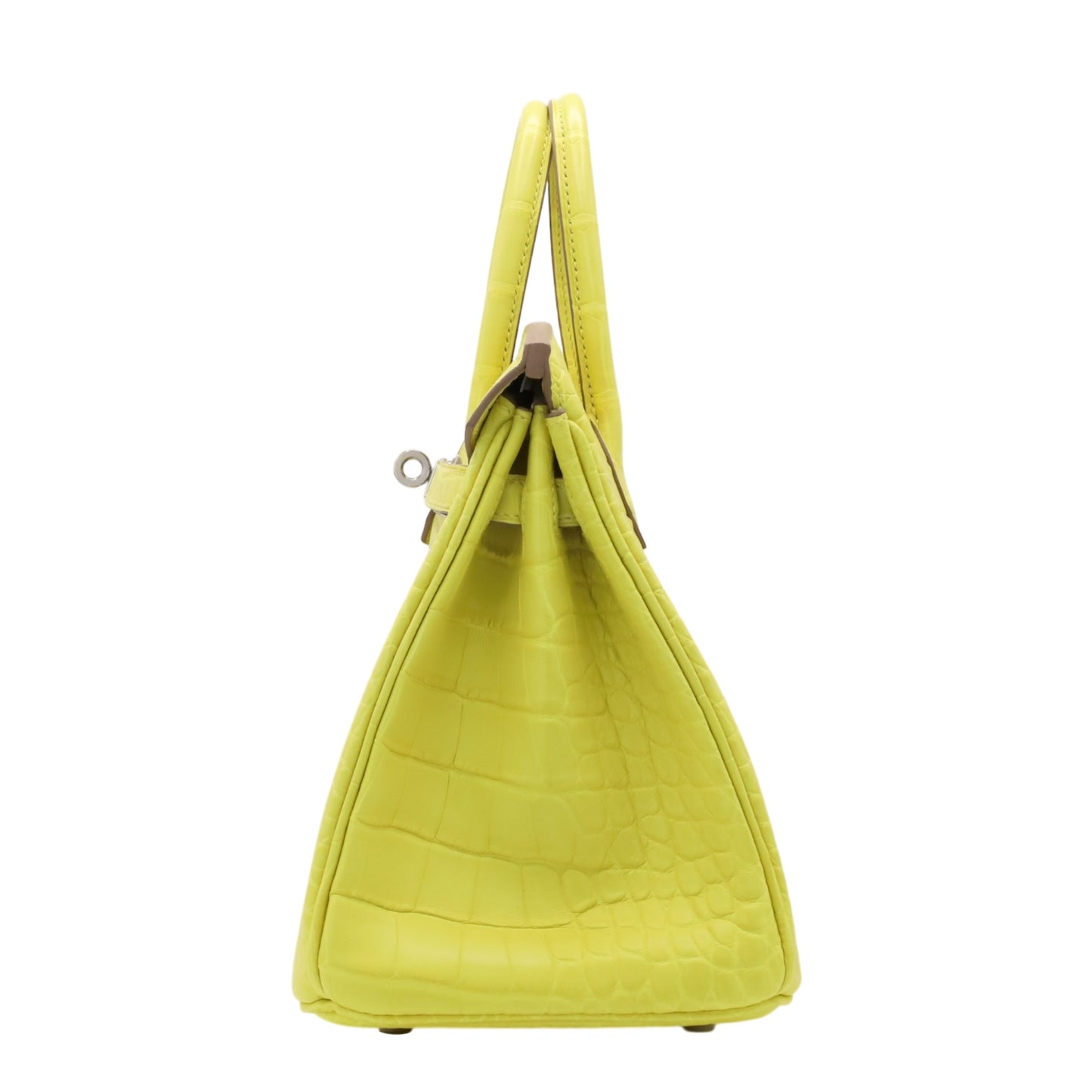 Birkin 25 Alligator Matte Lime SS WStamp