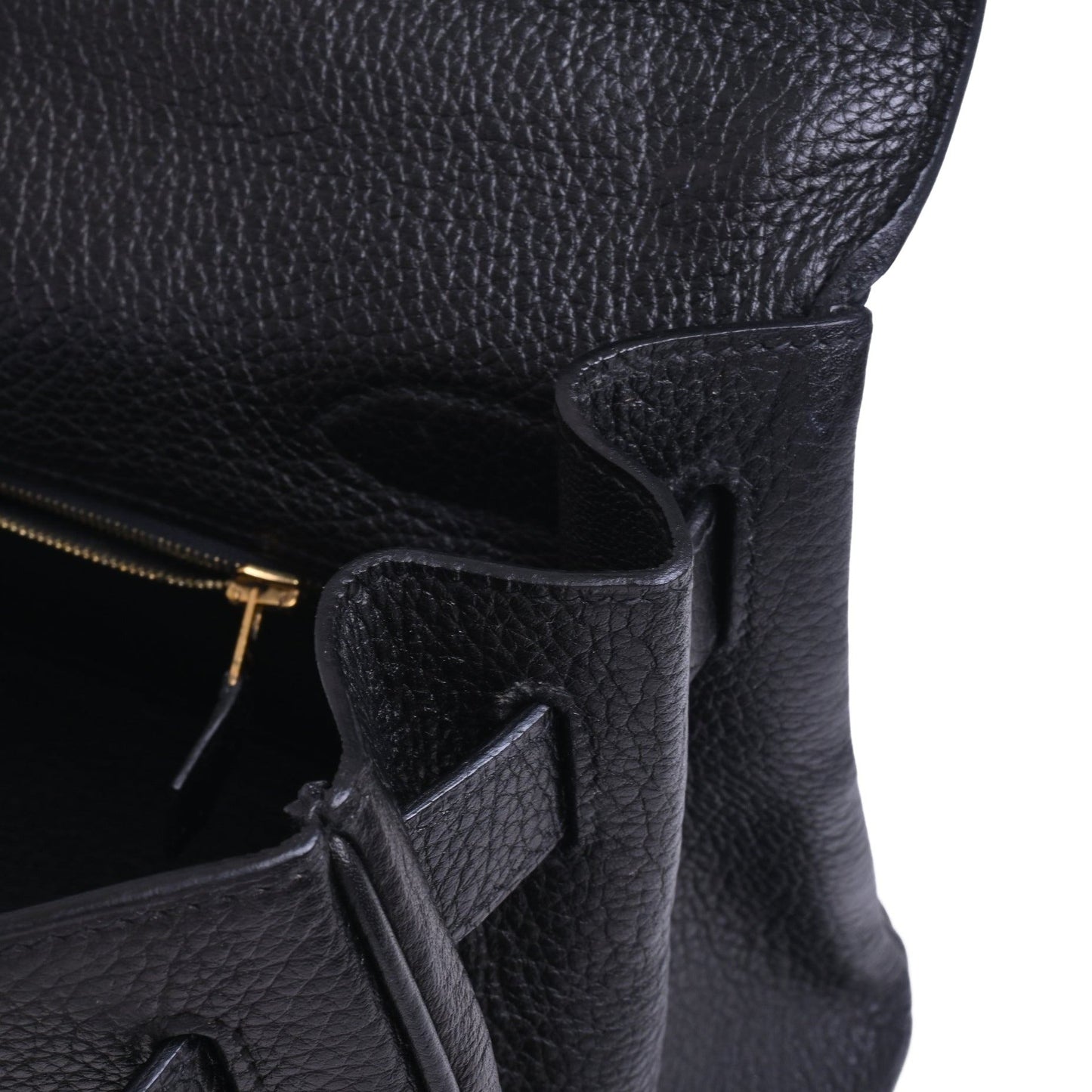 Shoulder Kelly Fringe Togo Black GP □M engraved