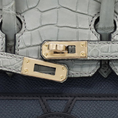 バーキン20　セリエ　フォーブル　ミッドナイト　アリゲーター　ヴォースイフト　ヴォーエプソン　グリミスティ　グリシマン　ブラック　オレンジ　シャンパンゴールド金具　K刻印